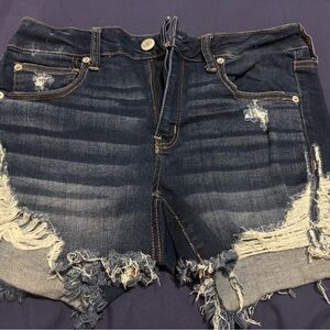 American Eagle Outfitters Super Stretch Denim Destroyed Shorts